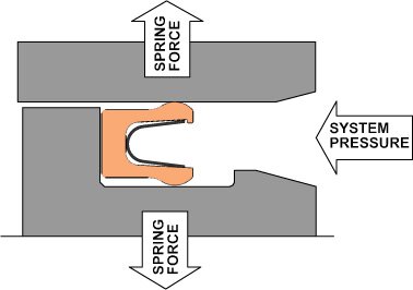 Spring Energized Seal Pressure Graphic