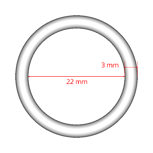 22mm Inner Diameter Nitrile Rubber 70A Shore Metric Seals -AU O-Rings ID 