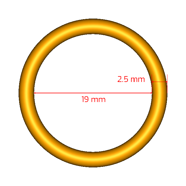 S1001 S1001-2.5X19 Metric O-rings