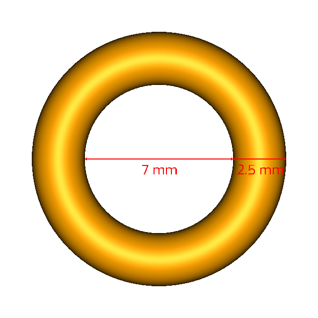 S1001 S1001-2.5X7 Metric O-rings