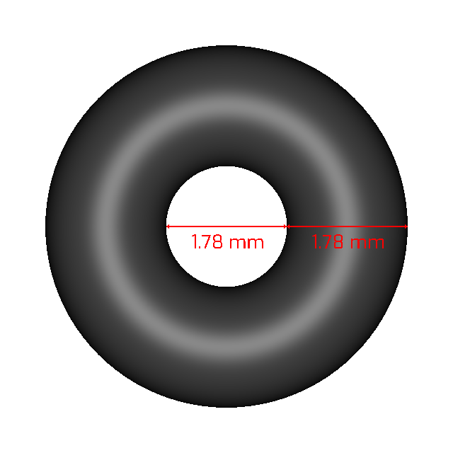 006 Silicone O-ring 70 durometer 1/8